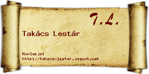 Takács Lestár névjegykártya